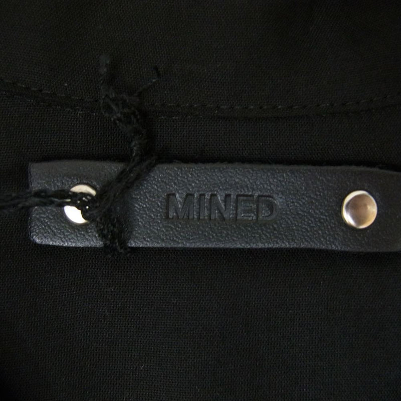 MINEDENIM マインデニム 24SS 2404-5002-99-022 Rayon Spangle Panel Line Open Collar SH レーヨン スパンコール パネル ライン オープンカラー 半袖 シャツ ブラック系 2【極上美品】【中古】