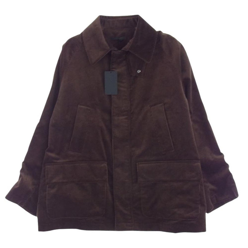 ユハ 10180202 ORGANIC CORDUROY RIDING JACKET オーガニック コットン コーデュロイ ライディング ジャケット ブラウン系 4【極上美品】【中古】