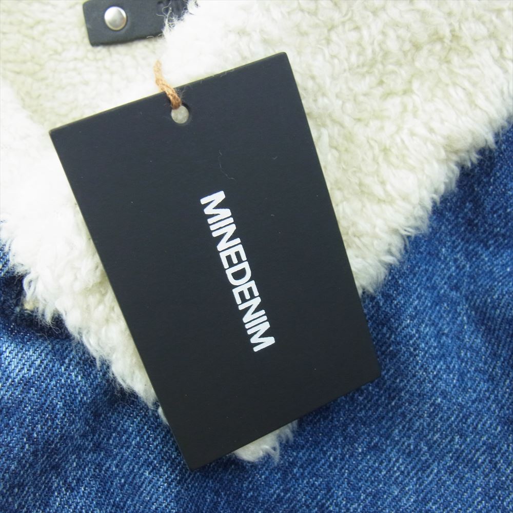WIND AND SEA ウィンダンシー 20AW 20MND-WAS001-85-032 × MINEDENI マインデニム DENIM BOA GJKT デニム ボア ジャケット インディゴブルー系 3【極上美品】【中古】