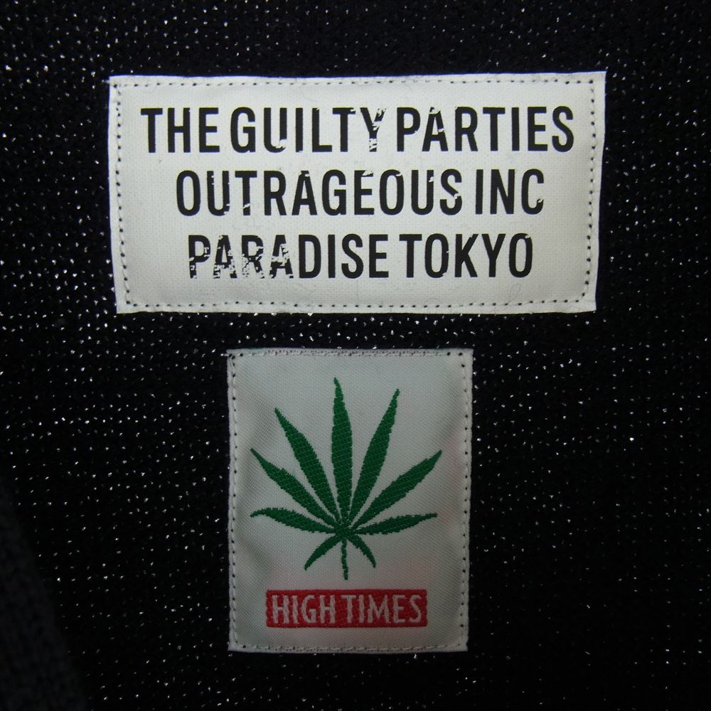 WACKO MARIA ワコマリア HIGHTIMES-WM-KN03 High Times Classic Knit Cardigan ハイタイムズ クラシック ニット カーディガン ブラック系 M【新古品】【未使用】【中古】