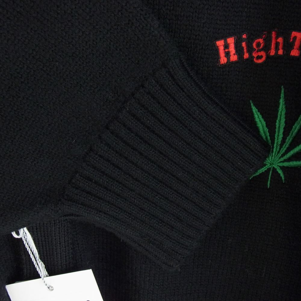 WACKO MARIA ワコマリア HIGHTIMES-WM-KN03 High Times Classic Knit Cardigan ハイタイムズ クラシック ニット カーディガン ブラック系 M【新古品】【未使用】【中古】