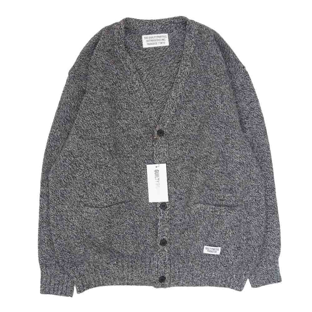 WACKO MARIA ワコマリア 23AW 23FW-WMK-KN03 CLASSIC CARDIGAN TYPE 1 クラシック カーディガン グレー系 L【極上美品】【中古】