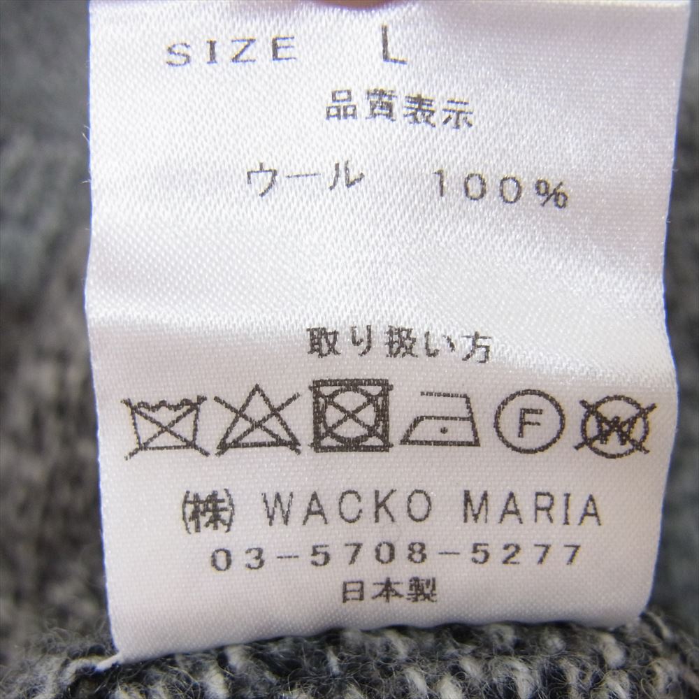 WACKO MARIA ワコマリア 23AW 23FW-WMK-KN03 CLASSIC CARDIGAN TYPE 1 クラシック カーディガン グレー系 L【極上美品】【中古】