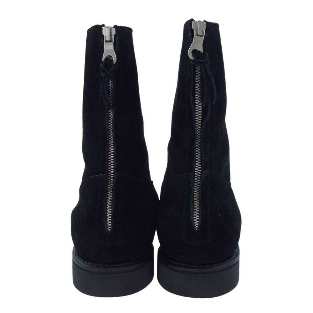 MINEDENIM マインデニム MGK-003-99-422 Suede Leather Back Zip Boots スエード レザー バック ジップ ブーツ ブラック系 42【新古品】【未使用】【中古】