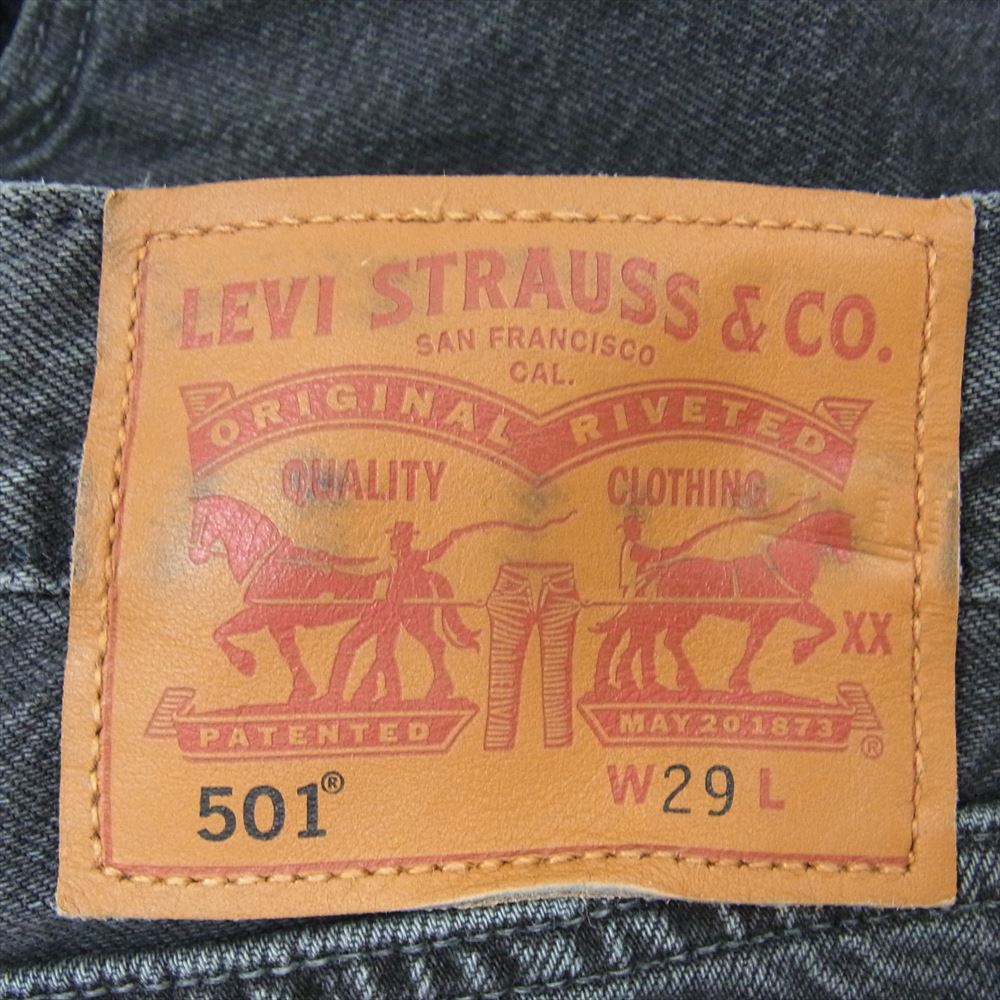 Levi's リーバイス 501 フェイド コットン ブラック デニム ブラック系 29【中古】