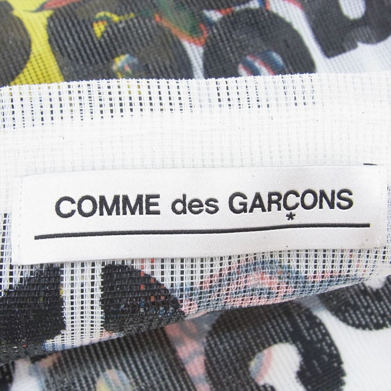 COMME des GARCONS コムデギャルソン OD-K 202 CDG 総柄 メッシュ トートバッグ ホワイト系【中古】