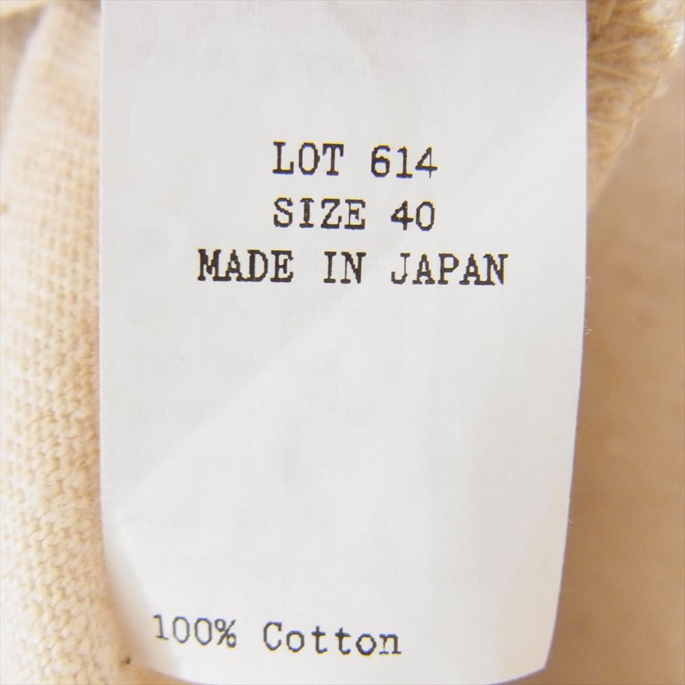 タイガ タカハシ 614 T.T コットン 丸首 クルーネック 無地 半袖 Tシャツ ベージュ系 40【中古】