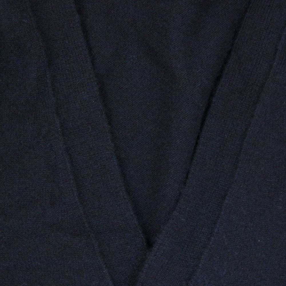 COMOLI コモリ 22AW W03-06001 SCOTT&CHARTERS 別注 カシミア カシミヤ Vネック カーディガン ネイビー系 40【中古】