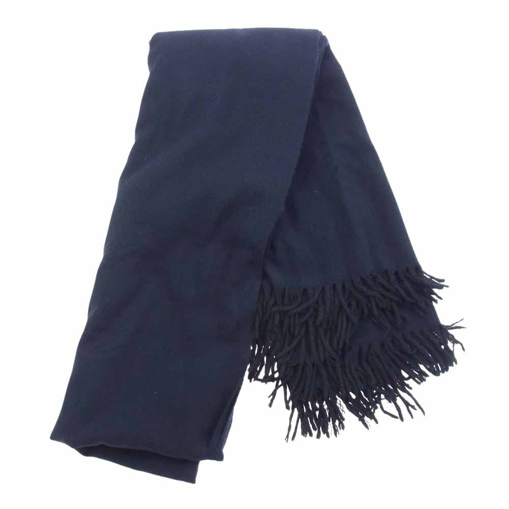 COMOLI コモリ 23AW Y03-07001 CASHMERE STALL カシミア カシミヤ 大判 ストール マフラー  ネイビー系【中古】