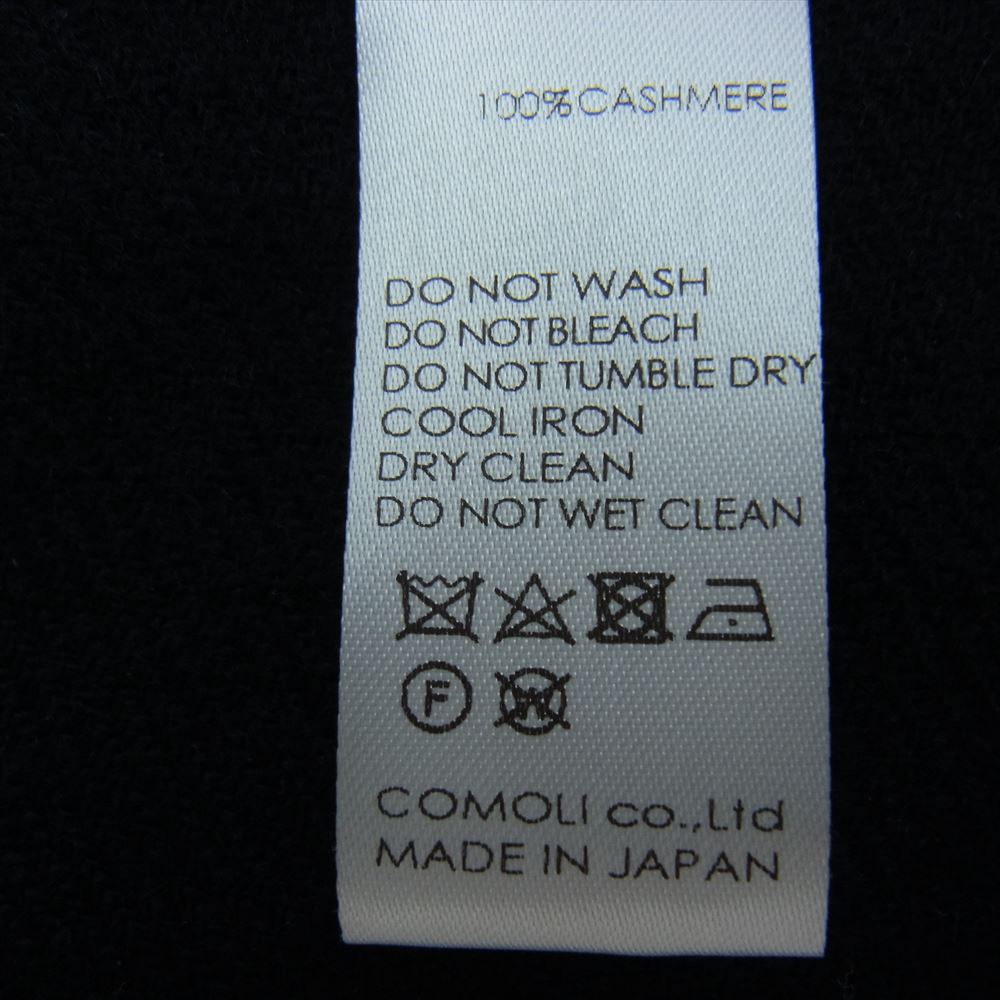 COMOLI コモリ 23AW Y03-07001 CASHMERE STALL カシミア カシミヤ 大判 ストール マフラー  ネイビー系【中古】