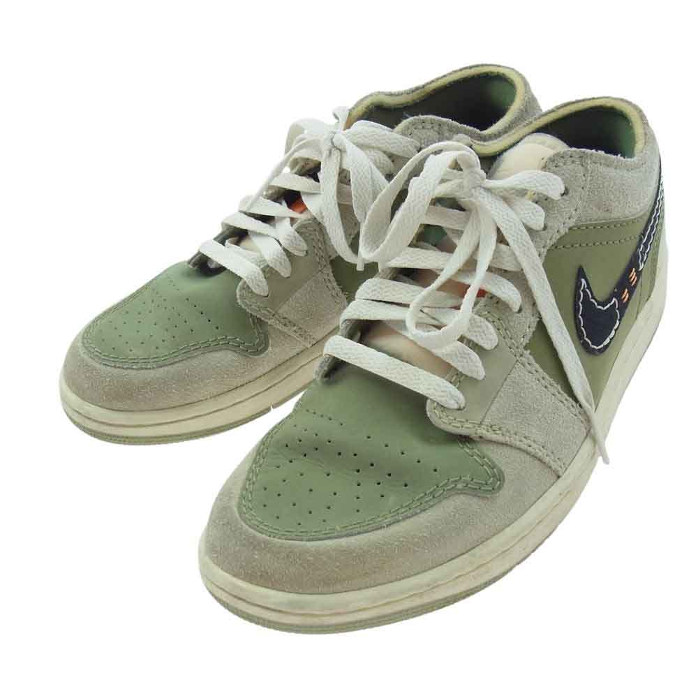 NIKE AIR JORDAN ナイキ ジョーダン FD6819-300 Air Jordan 1 Low SE Craft Light Olive Black AJ1 エアジョーダン ロー クラフト ライトオリーブ ブラック スニーカー グリーン系 26cm【中古】