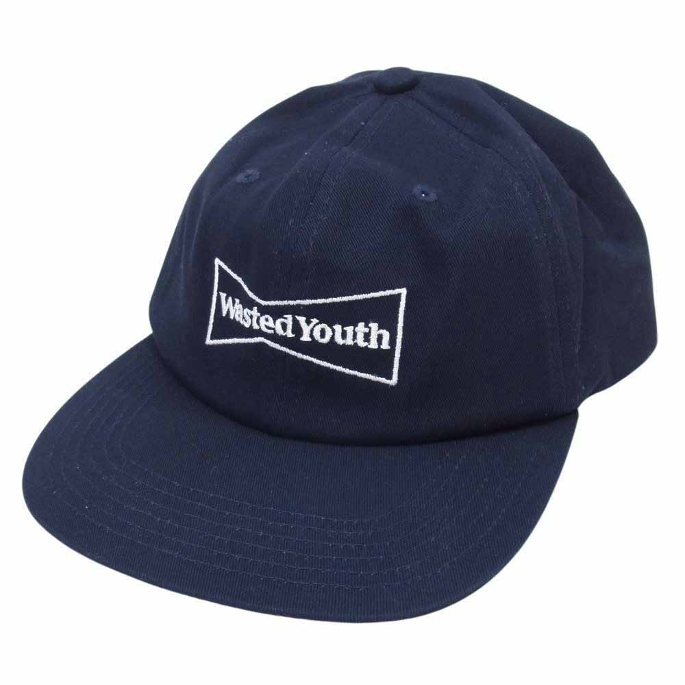 ウェステッドユース WY25GD011 6 PANEL CAP ロゴ刺繍 6パネル キャップ ネイビー系【極上美品】【中古】