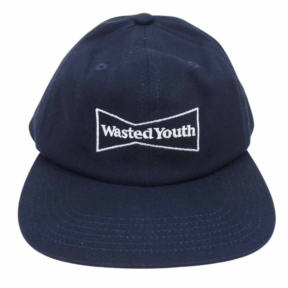 ウェステッドユース WY25GD011 6 PANEL CAP ロゴ刺繍 6パネル キャップ ネイビー系【極上美品】【中古】