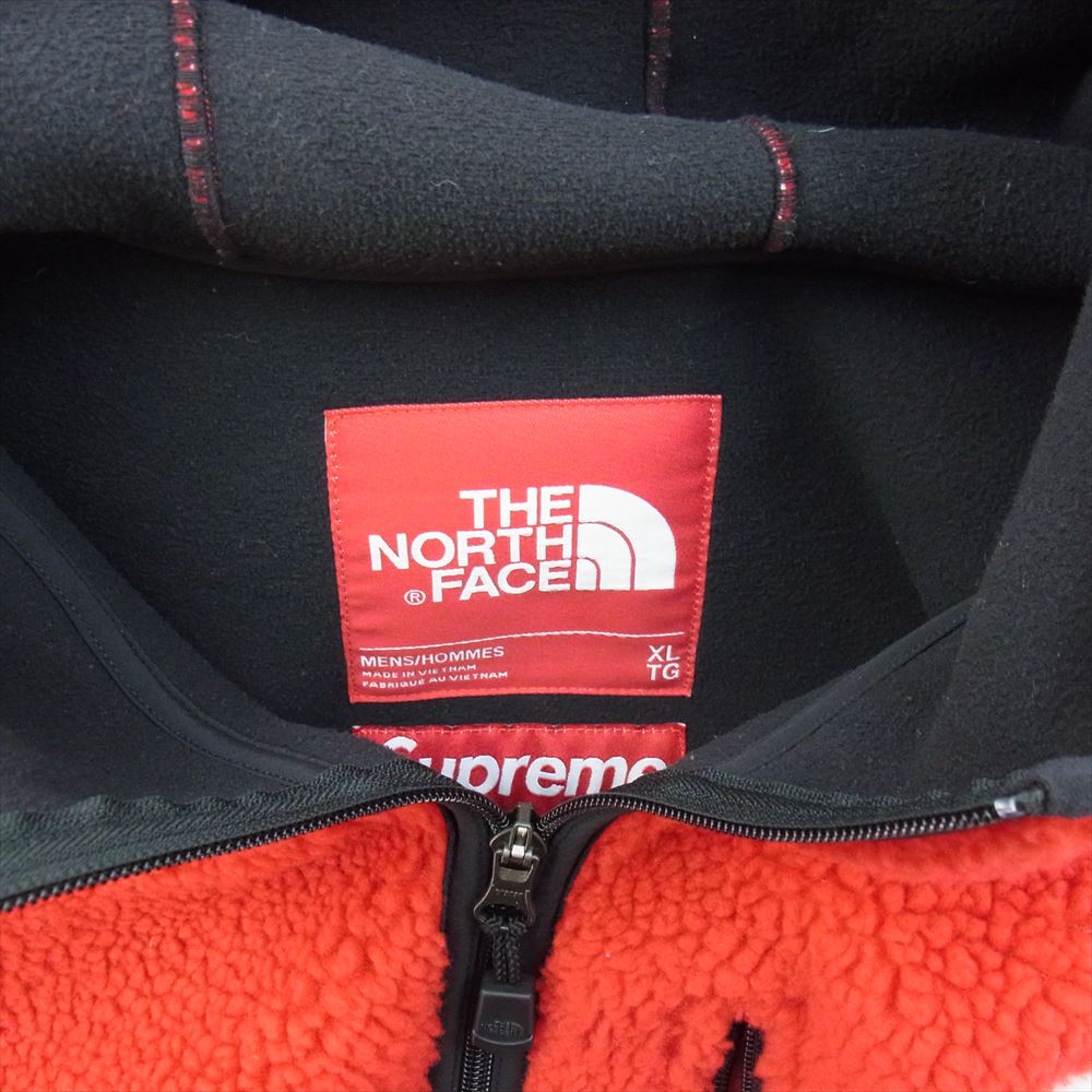 Supreme シュプリーム 20AW NT62004I × THE NORTH FACE S Logo Hooded Fleece Jacket ザノースフェイス エスロゴ フーデッドフリースジャケット レッド系 XL【中古】