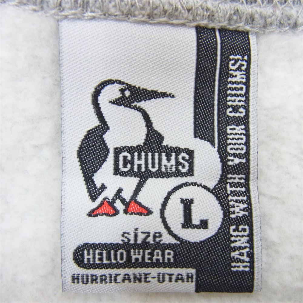 CHUMS チャムス CH00-1416 裏起毛 クルーネック ロゴ クルートップ プルオーバー スウェット トレーナー グレー系 L【中古】