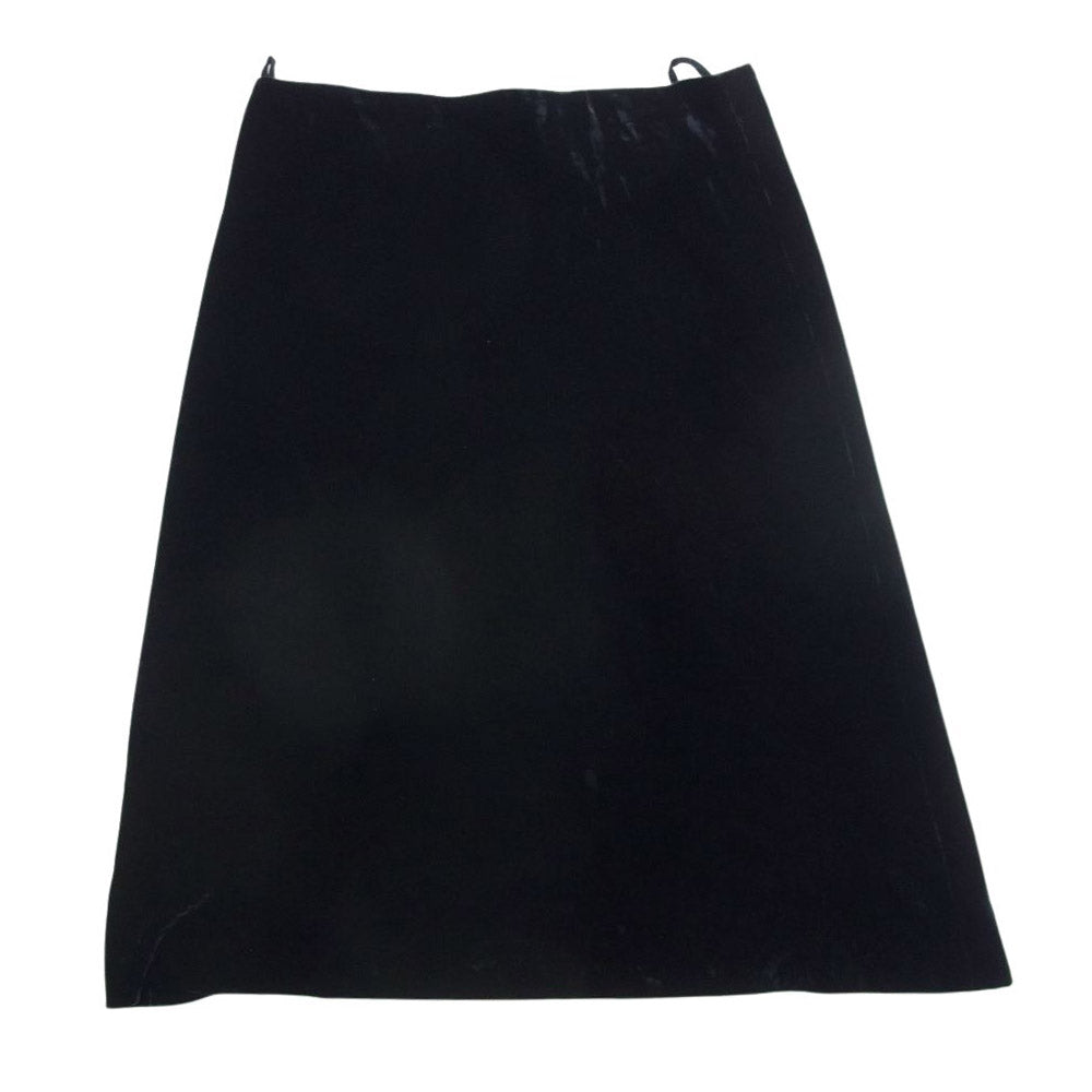 LANVIN ランバン ベロア スカート ブラック系 38【中古】