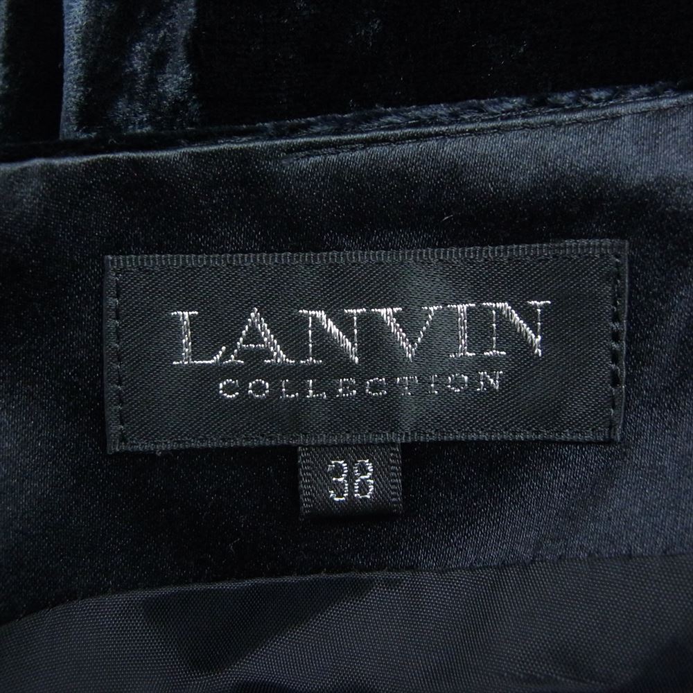 LANVIN ランバン ベロア スカート ブラック系 38【中古】