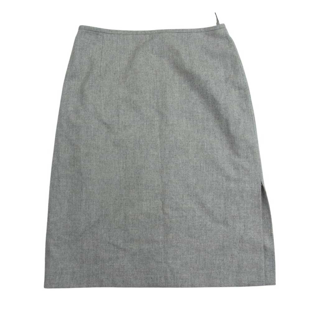 Salvatore Ferragamo サルヴァトーレフェラガモ ウール カシミヤ混 スカート グレー系 42 US8【中古】