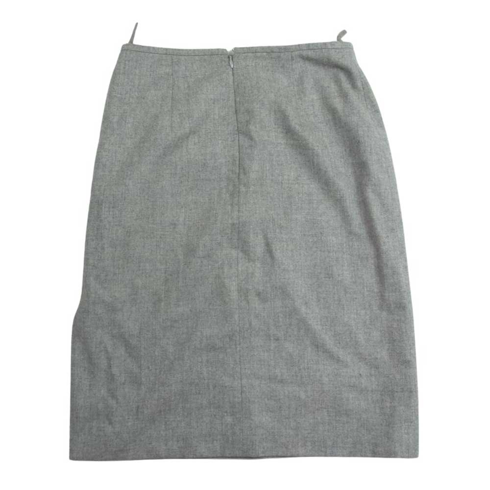 Salvatore Ferragamo サルヴァトーレフェラガモ ウール カシミヤ混 スカート グレー系 42 US8【中古】