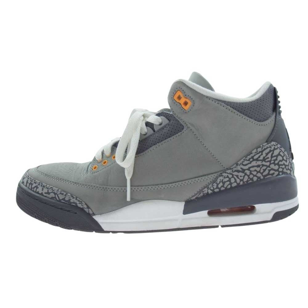 NIKE ナイキ CT8532-012 Air Jordan 3 Cool Grey エアジョーダン クールグレー ハイカット スニーカー グレー系 28cm【中古】