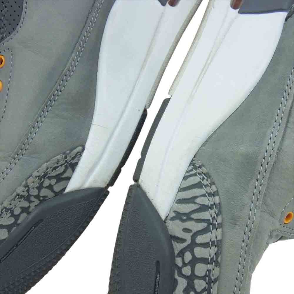 NIKE ナイキ CT8532-012 Air Jordan 3 Cool Grey エアジョーダン クールグレー ハイカット スニーカー グレー系 28cm【中古】