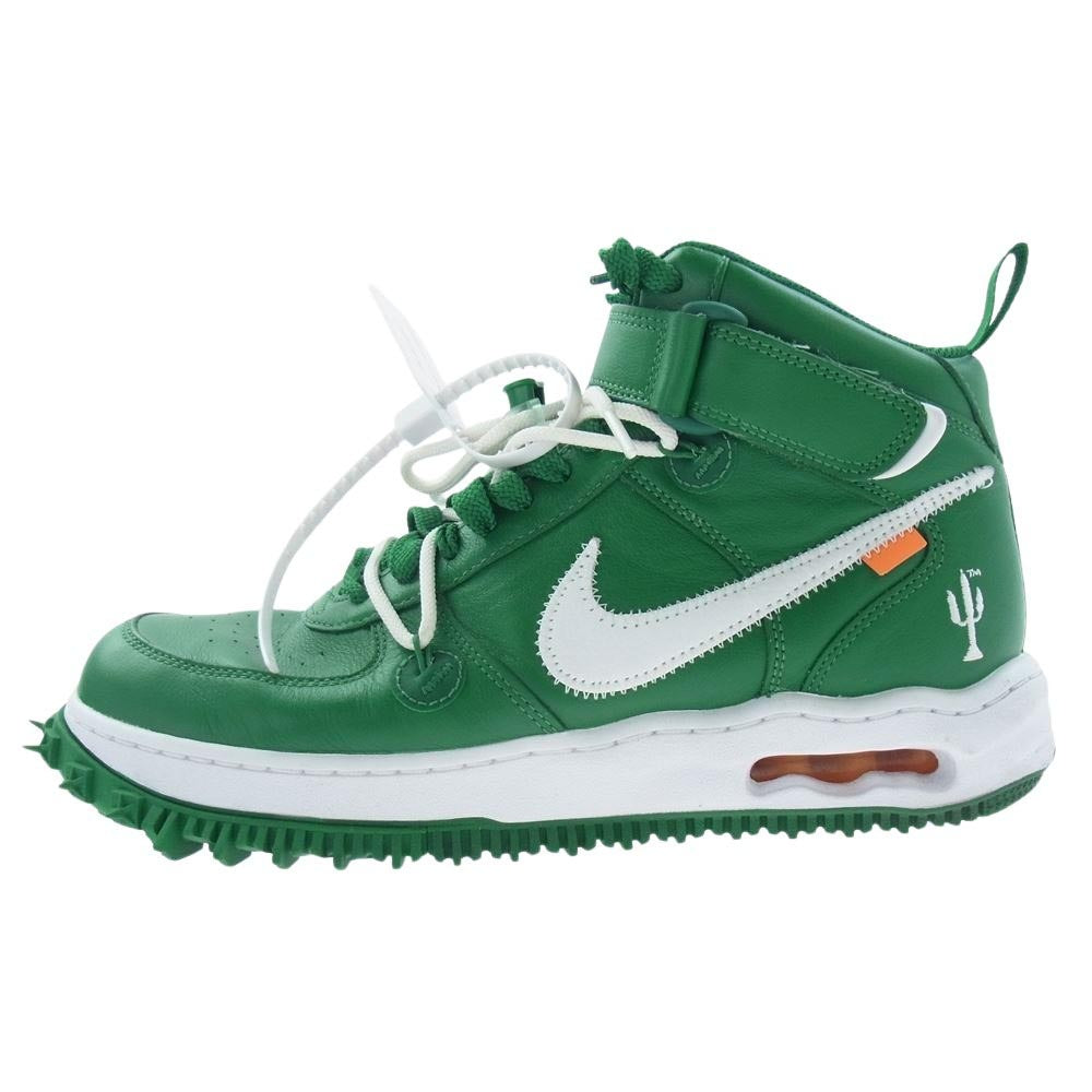 NIKE ナイキ × Off-White オフホワイト DR0500-300 Air Force 1 Mid SP LTHR Pine Green エアフォース1 ミッド パイングリーン スニーカー グリーン系 28cm【中古】