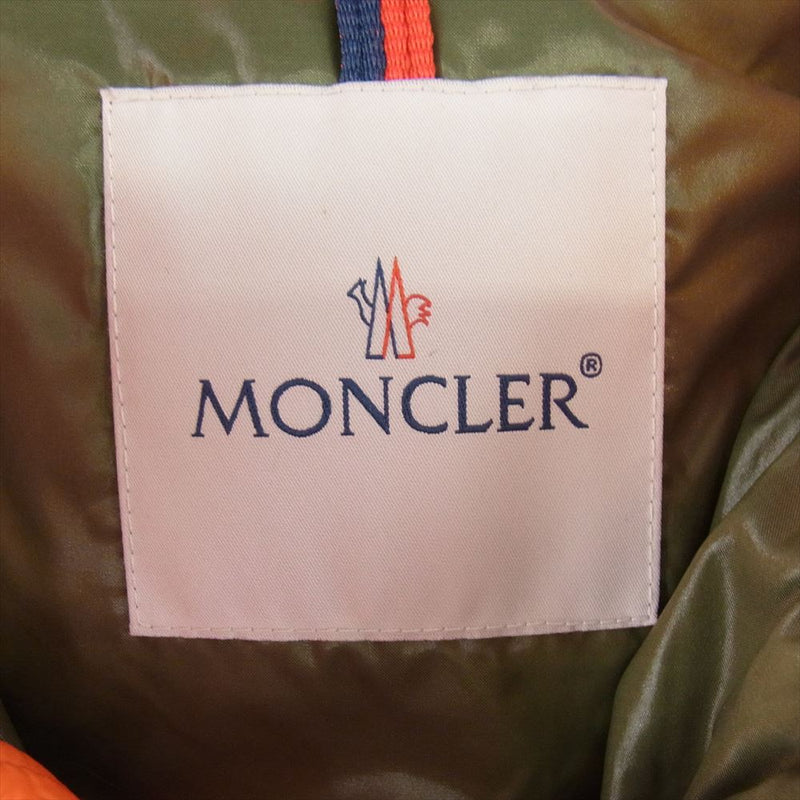 MONCLER モンクレール G20911A53600 国内正規品 MAYA マヤ ロゴワッペン ダウン ジャケット オレンジ系 3【中古】