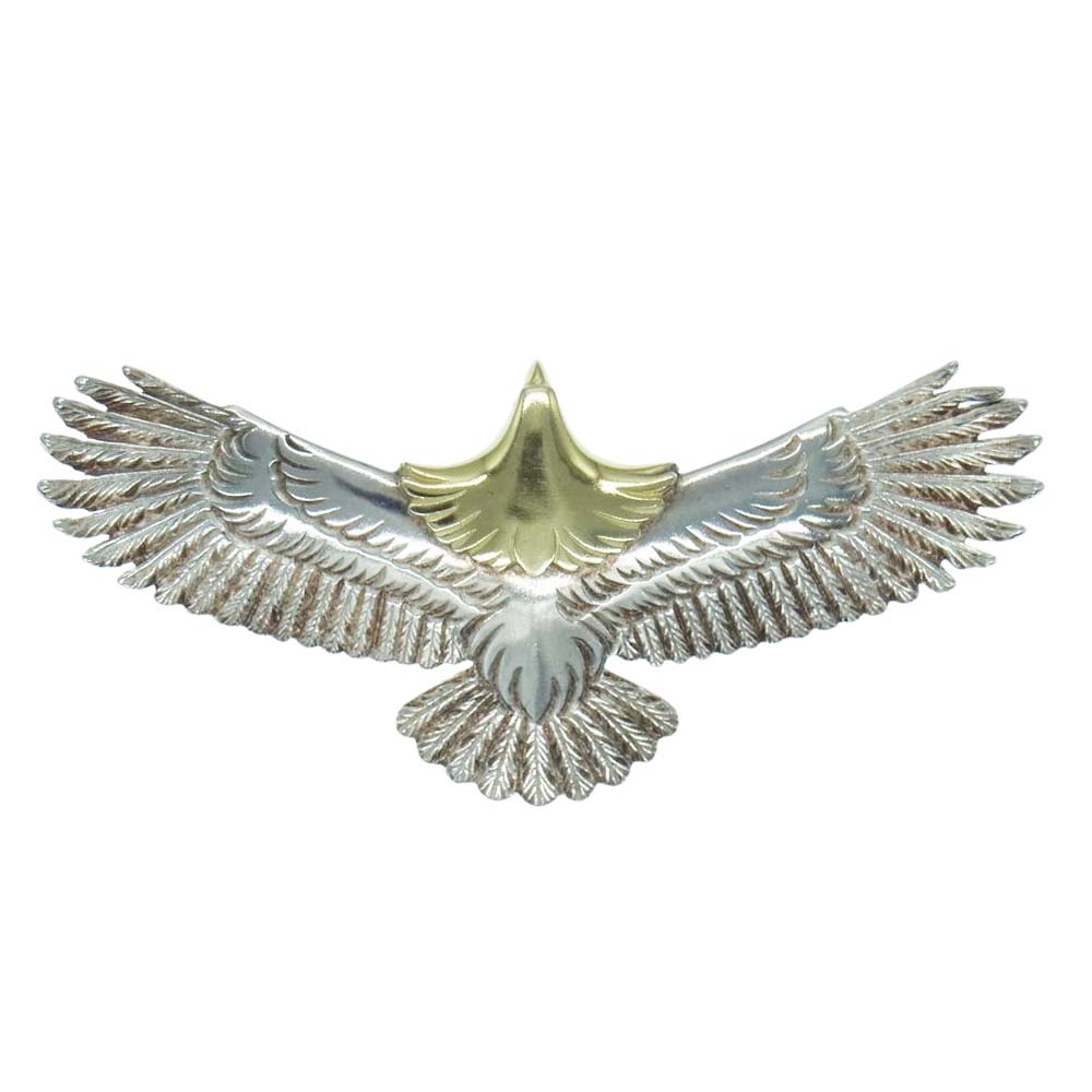 WINGROCK ウィングロック 頭金 K18 両目ダイヤ イーグル M ネックレス ペンダントトップ シルバー系 ゴールド系【中古】