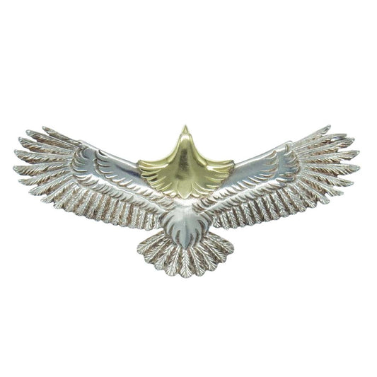 WINGROCK ウィングロック 頭金 K18 両目ダイヤ イーグル M ネックレス ペンダントトップ シルバー系 ゴールド系【中古】