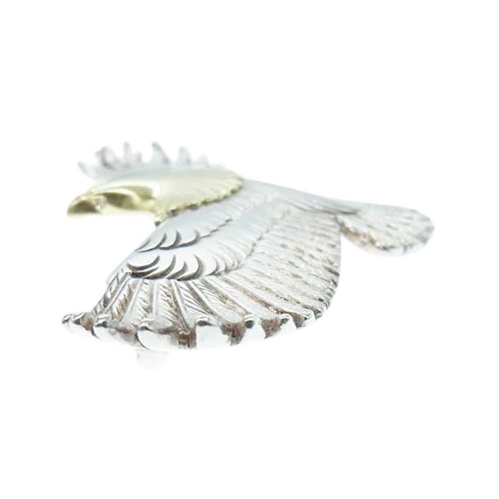 WINGROCK ウィングロック 頭金 K18 両目ダイヤ イーグル M ネックレス ペンダントトップ シルバー系 ゴールド系【中古】