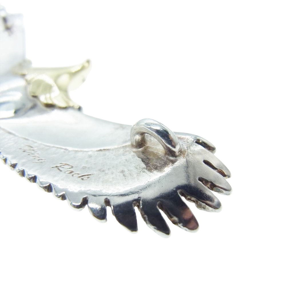 WINGROCK ウィングロック 頭金 K18 両目ダイヤ イーグル M ネックレス ペンダントトップ シルバー系 ゴールド系【中古】