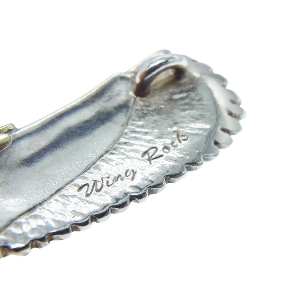 WINGROCK ウィングロック 頭金 K18 両目ダイヤ イーグル M ネックレス ペンダントトップ シルバー系 ゴールド系【中古】