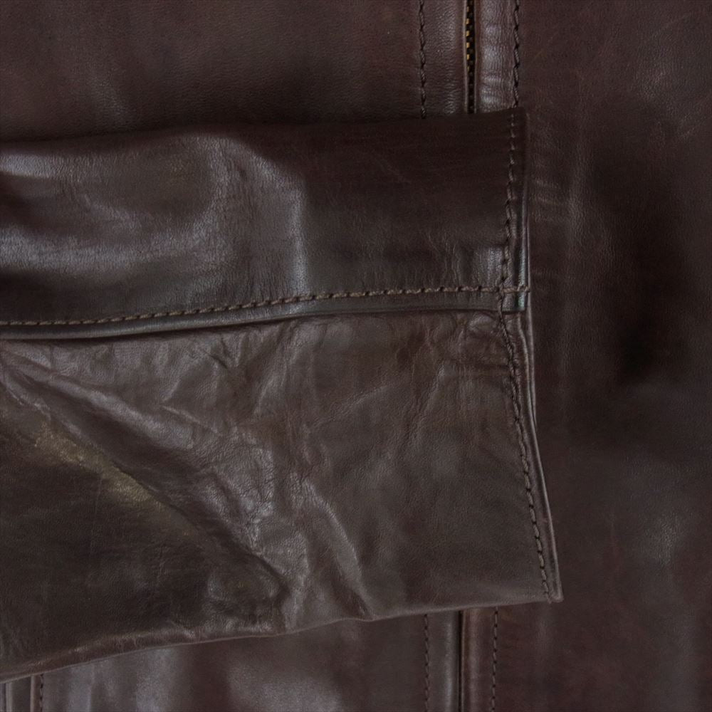 スタージス シングル ライダース レザー ジップアップ ジャケット ブラウン系【中古】