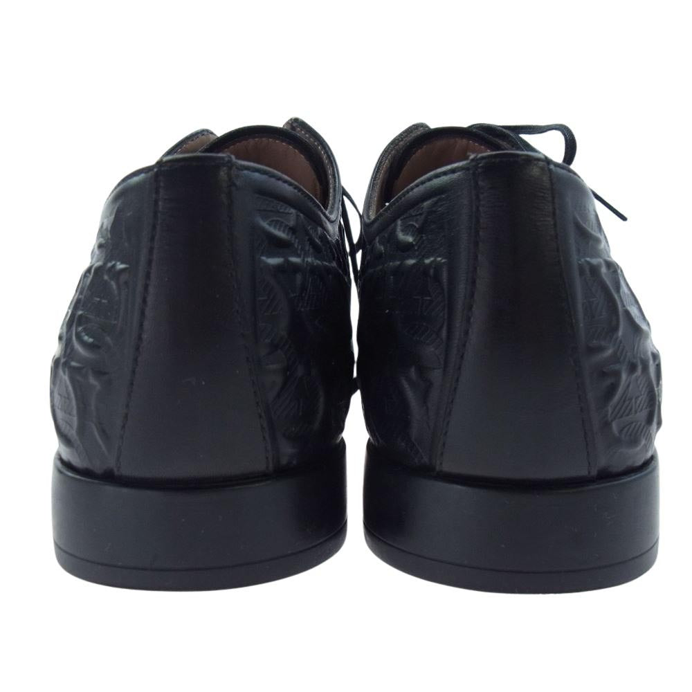 Salvatore Ferragamo サルヴァトーレフェラガモ Grey Lace Up Shoes Calfskin グレー レースアップシューズ カーフスキン シューズ ダービー シューズ ブラック系 8EE【中古】