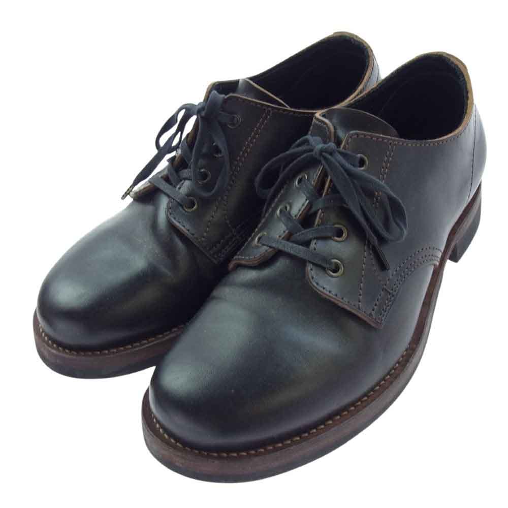 アルゴ  Horse Butt Oxford shoes Winch レザー レースアップ シューズ オーダーシューズ 茶芯 ダークブラウン系 US8EE【中古】