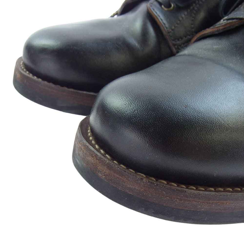 アルゴ  Horse Butt Oxford shoes Winch レザー レースアップ シューズ オーダーシューズ 茶芯 ダークブラウン系 US8EE【中古】