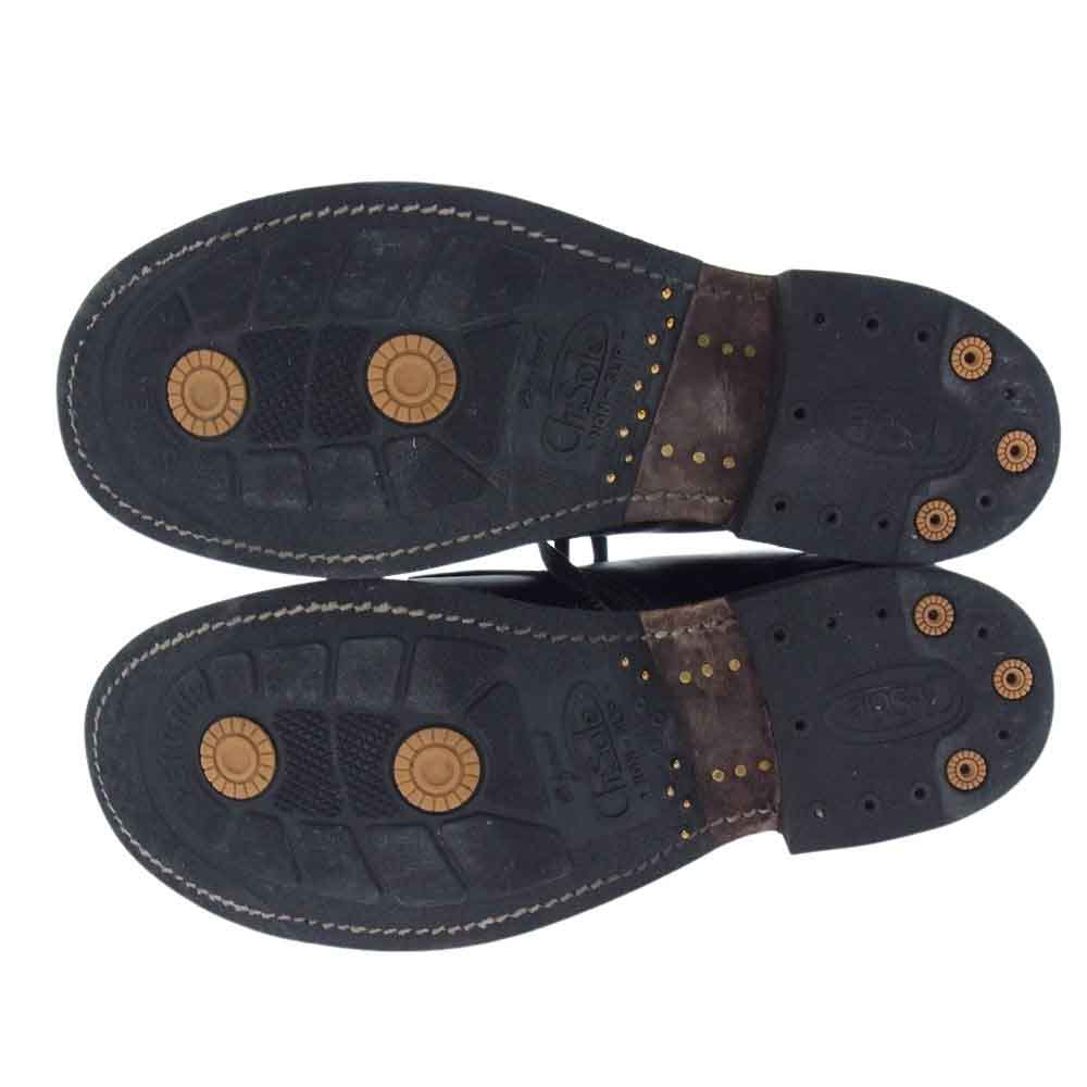 アルゴ  Horse Butt Oxford shoes Winch レザー レースアップ シューズ オーダーシューズ 茶芯 ダークブラウン系 US8EE【中古】