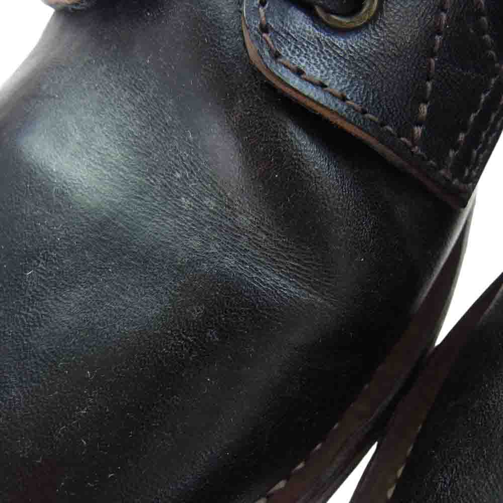 アルゴ  Horse Butt Oxford shoes Winch レザー レースアップ シューズ オーダーシューズ 茶芯 ダークブラウン系 US8EE【中古】
