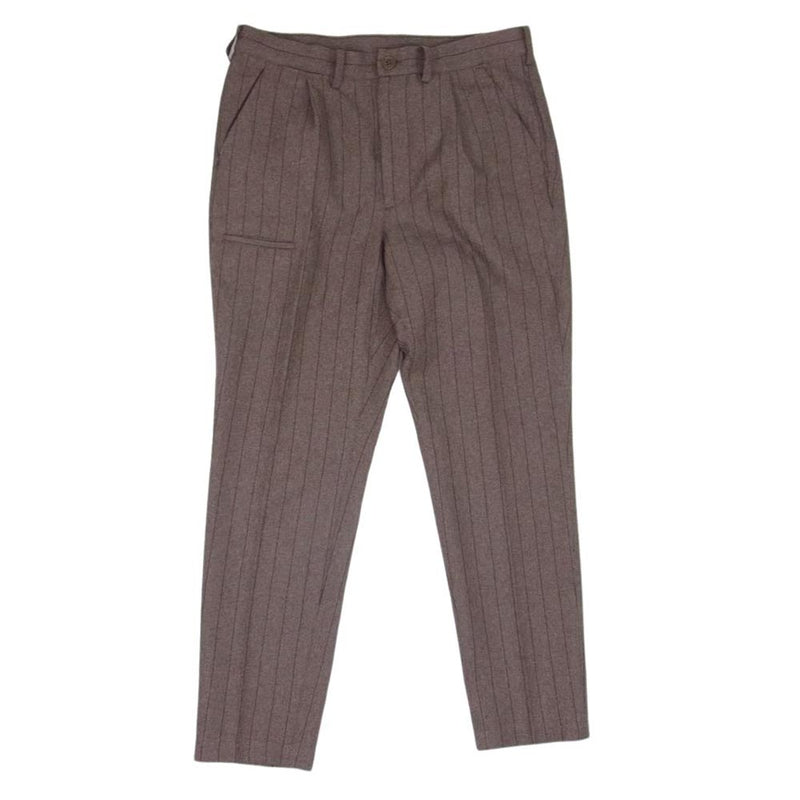 サノバチーズ 21AW SC2120-PN12 WP Stripe Slacks ストライプ スラックス パンツ ブラウン系 M【中古】