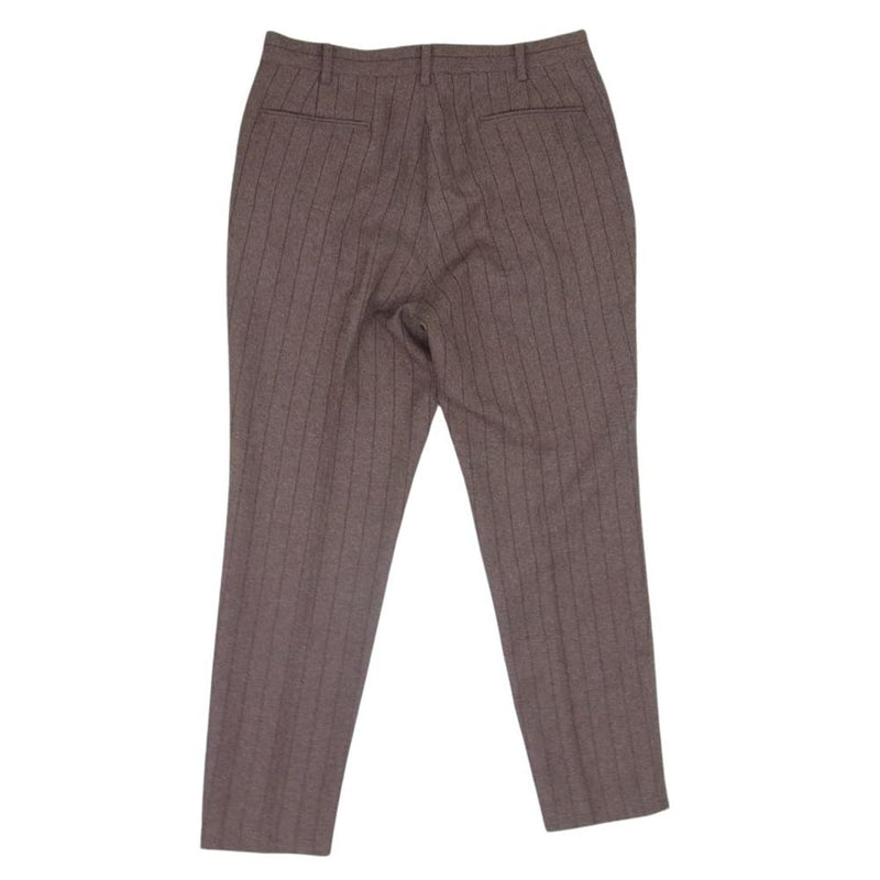 サノバチーズ 21AW SC2120-PN12 WP Stripe Slacks ストライプ スラックス パンツ ブラウン系 M【中古】