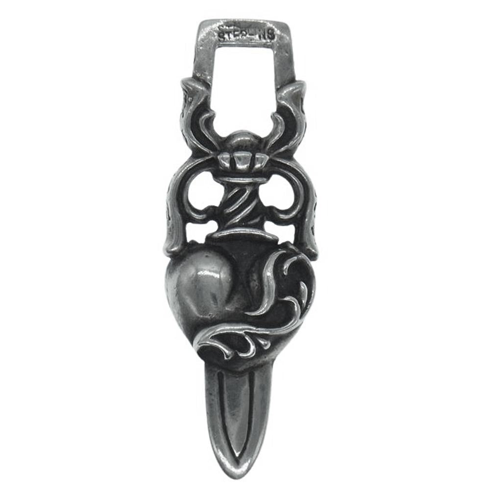 CHROME HEARTS クロムハーツ（原本無） DAGGER HEART ダガー ハート ペンダントトップ【中古】