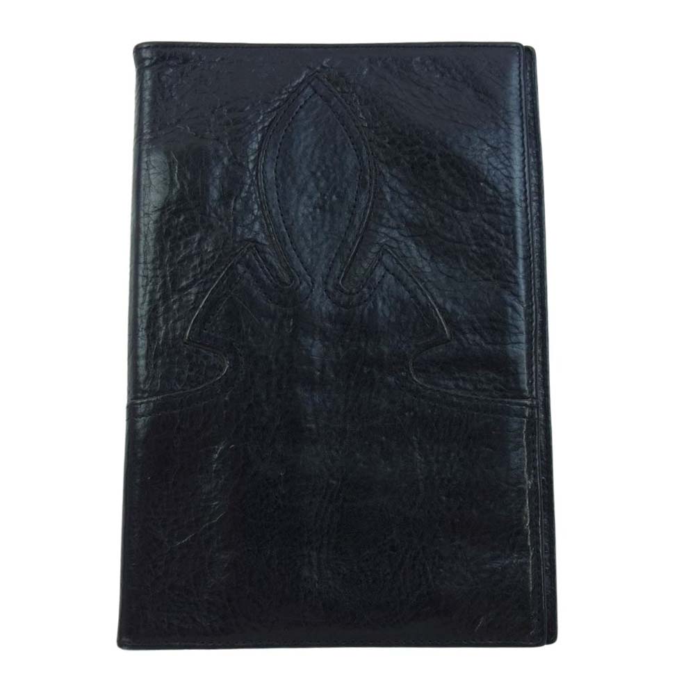 CHROME HEARTS クロムハーツ（原本無） LS NOTEPAD ノートパッド フレアニー レザー ブックカバー 手帳カバー ブラック系【中古】