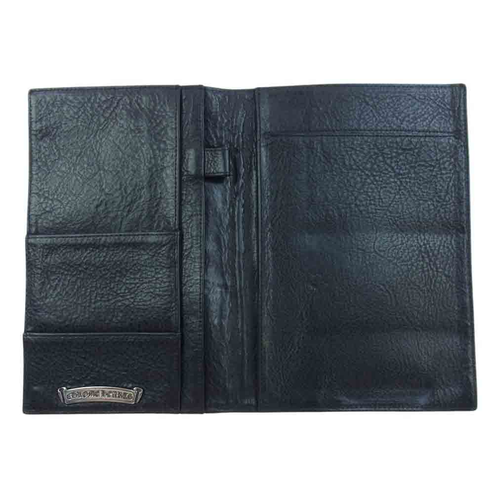 CHROME HEARTS クロムハーツ（原本無） LS NOTEPAD ノートパッド フレアニー レザー ブックカバー 手帳カバー ブラック系【中古】