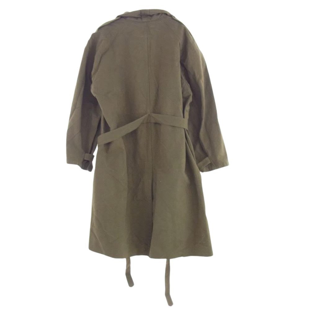 ヴィンテージ French Army M-35 Motorcycle Coat Long Type 実物 フランス軍 モーターサイクルコート カーキ系 6【中古】