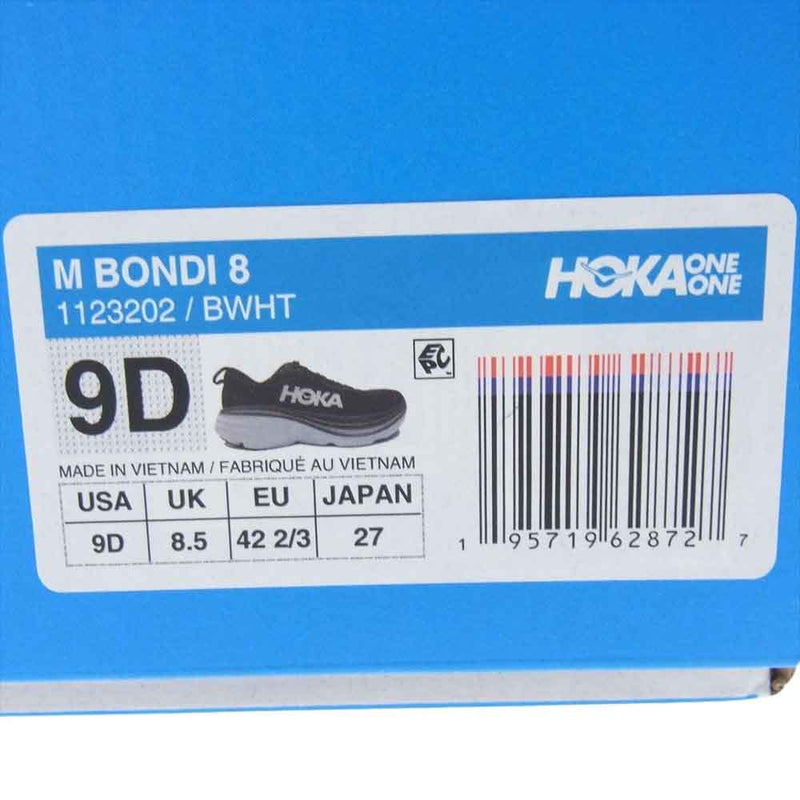 HOKA ONE ONE ホカ オネオネ 1123202 BONDI 8 ボンダイ 8 ランニング シューズ  スニーカー ブラック系 27cm【美品】【中古】