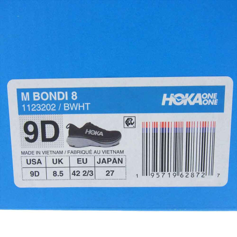 HOKA ONE ONE ホカ オネオネ 1123202 BONDI 8 ボンダイ8 ランニング シューズ  スニーカー ブラック系 27cm【極上美品】【中古】