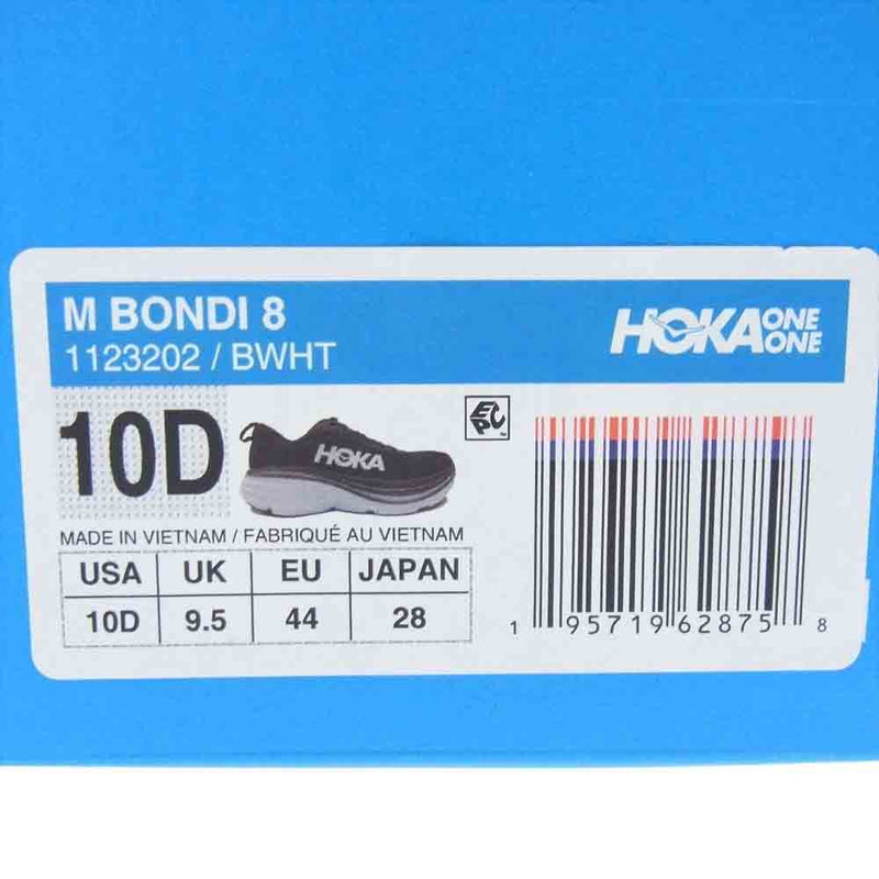 HOKA ONE ONE ホカ オネオネ 1123202 BONDI 8 ボンダイ 8 ランニング シューズ スニーカー ブラック系 28cm【極上美品】【中古】