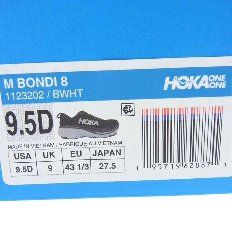 HOKA ONE ONE ホカ オネオネ 1123202 BONDI 8 ボンダイ 8 ランニング シューズ スニーカー ブラック系 27.5cm【極上美品】【中古】