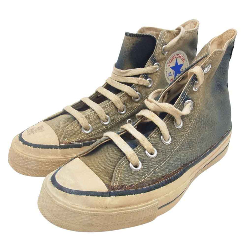 CONVERSE コンバース 70s Vintage USA製 Chuck Taylor AllStar ヴィンテージ オリジナル チャックテイラー 一ツ星 ネイビー ヒールラベル ハイカット スニーカー インディゴブルー系 5 1/2【中古】