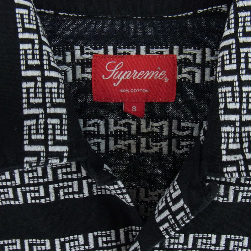 Supreme シュプリーム 19SS Key Stripe S/S Shirt キー ストライプ半袖 シャツ ブラック系 S【中古】